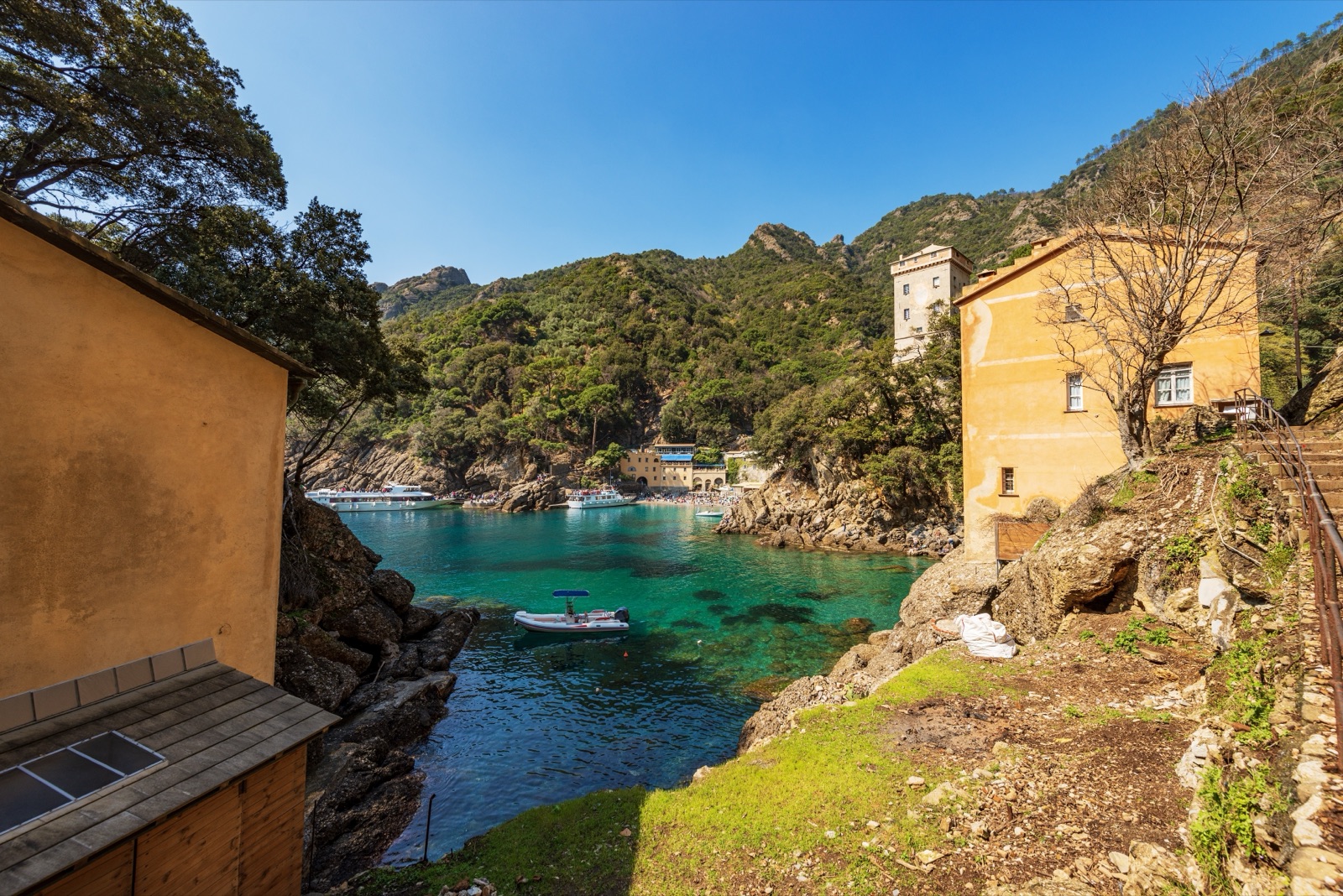 San Fruttuoso bay on the Portofino peninsula