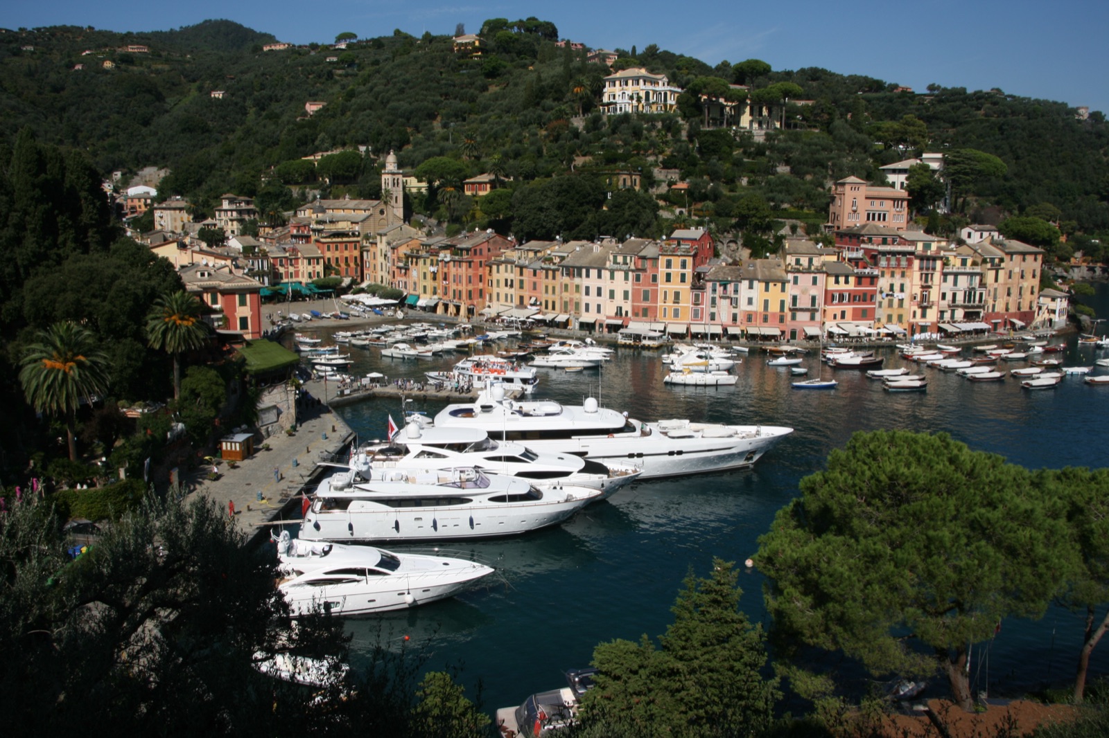 Yachts in the bay at Portofino